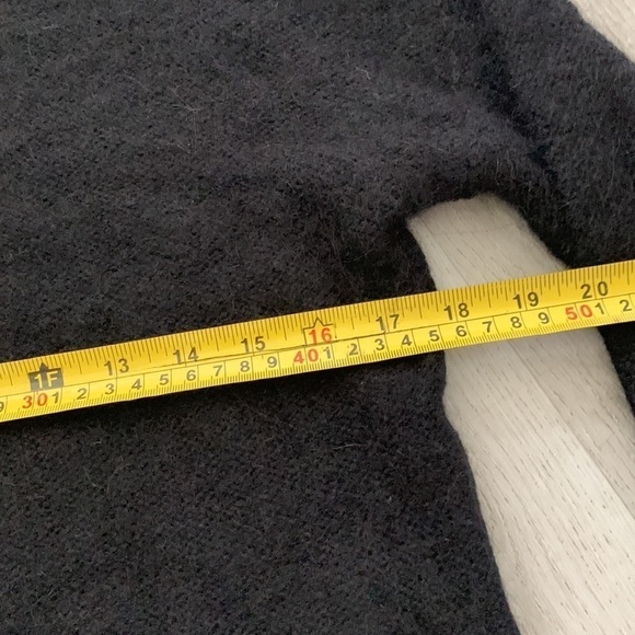 BANANA REPUBLIC‎ balloon sleeves Wool Alpaca Blend Black Mock Neck Sweater XS - Picture 10 of 12